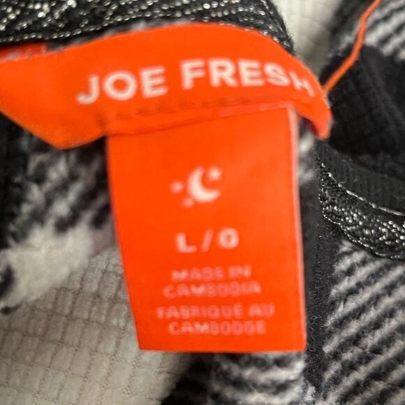 Joe Fresh Black & White Buffalo Plaid Medium Weight Onsie Size Large - Picture 6 of 6